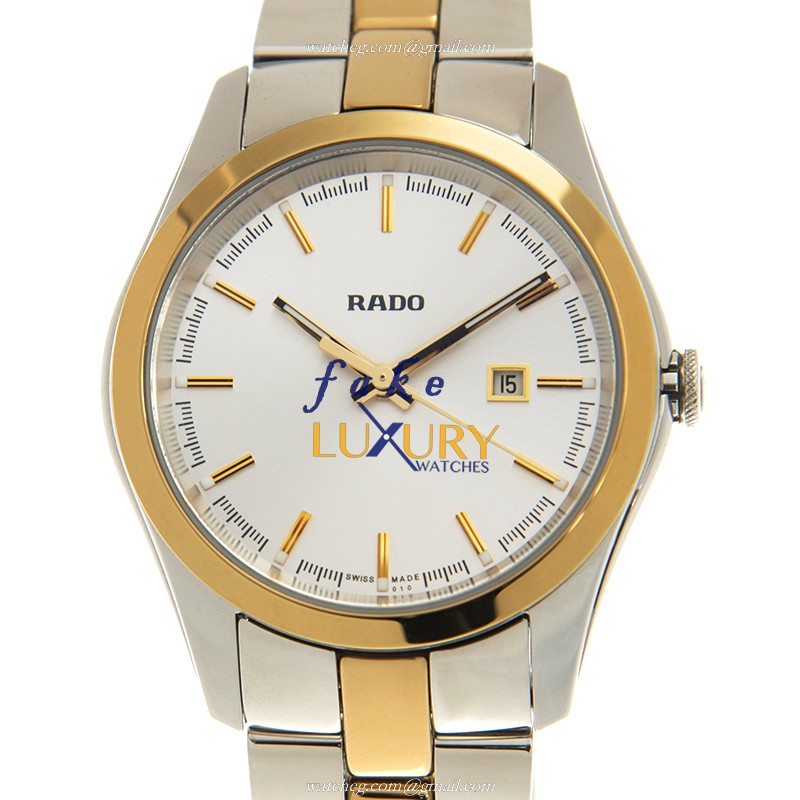 Rado R32975102 Hyperchrome Replica Watch, 37.5mm Quartz, Silver Dial, Gold-Plated Steel - Luxury Replica Watch