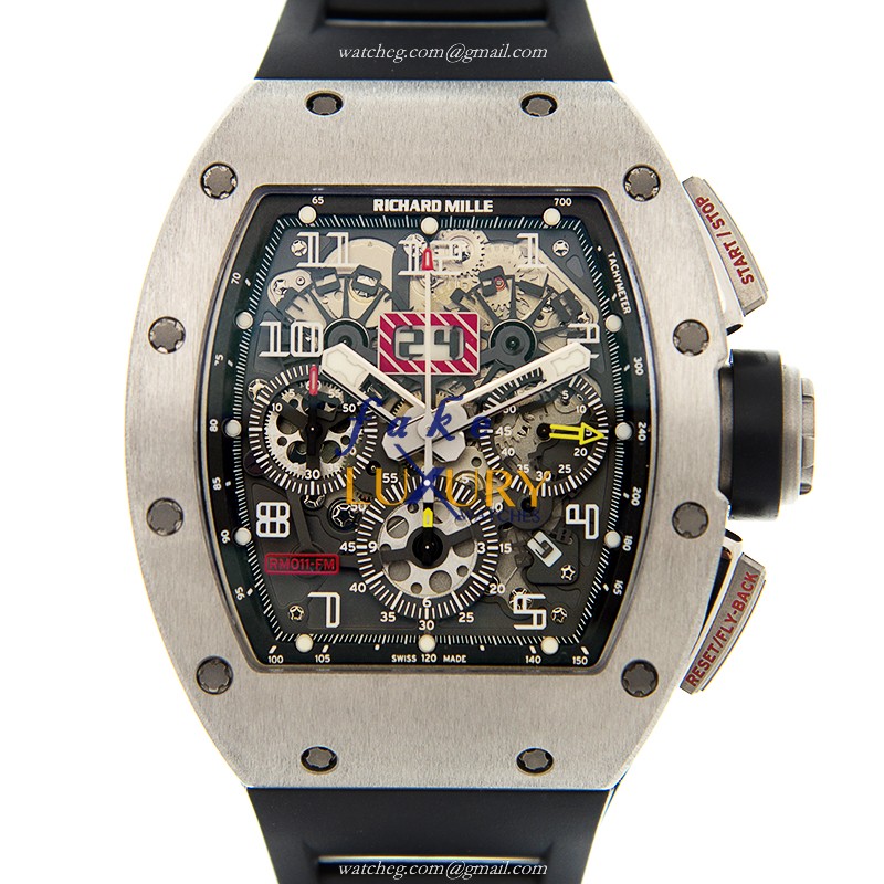 Richard Mille RM011-TI-FELIPE MASSA Replica Watch, Automatic Titanium Case with Black Dial - Luxury Replica Watch