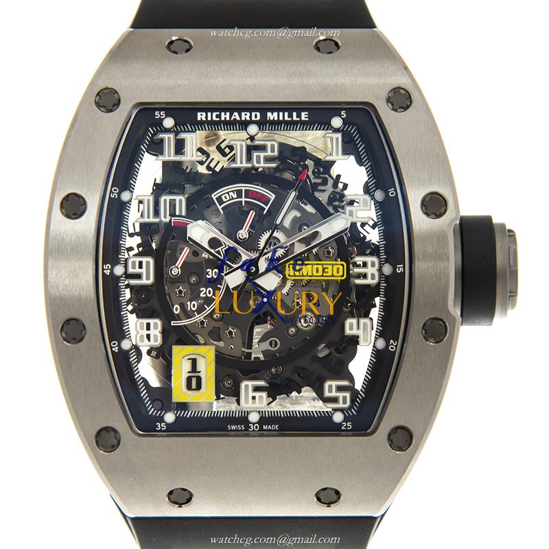 Richard Mille RM030 Ti Replica Watch, Automatic Movement, Titanium Case, Transparent Skull Dial - Luxury Replica Watch