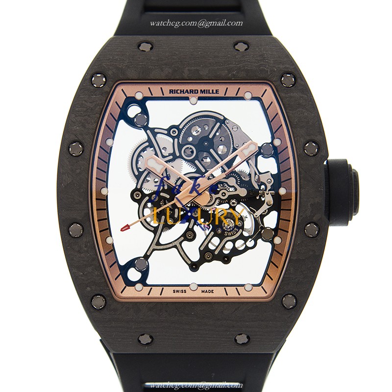 Richard Mille RM055-CA-RGBK - Replica Watch - Manual Wind - Aluminum Case - Transparent Skull Dial - Luxury Replica Watch