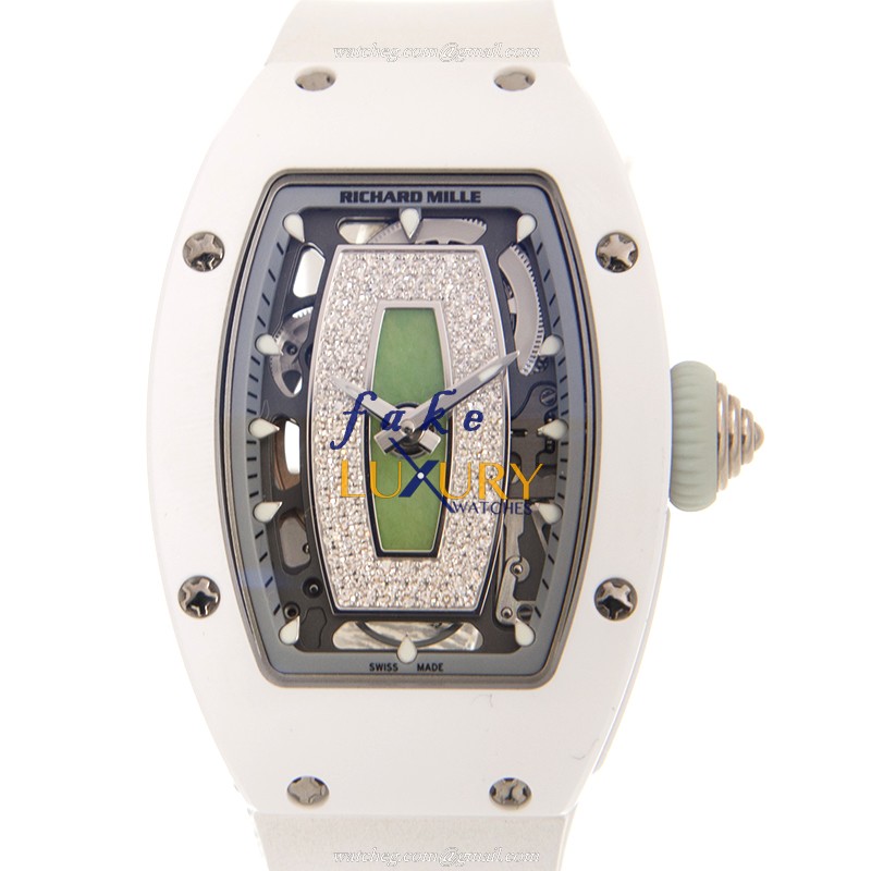 Richard Mille RM07-01 WG-ATZ JADE Replica Watch With Automatic Movement, Green Ceramic Dial - Luxury Replica Watch
