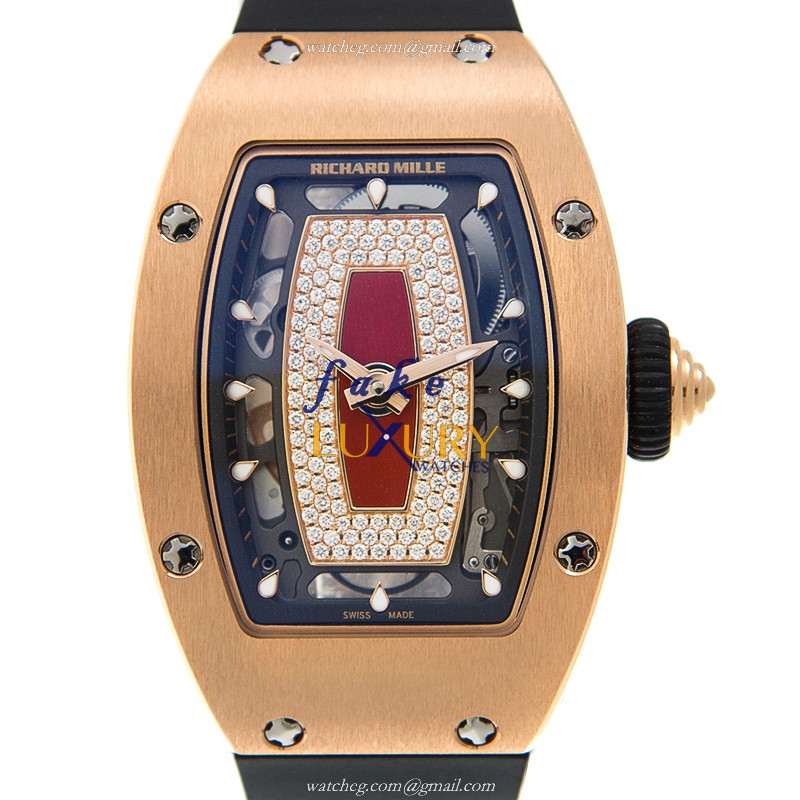 Richard Mille RM07-RG-DIA-RED Automatic 18kt Rose Gold Red Dial Rubber | Replica Watch - Luxury Replica Watch