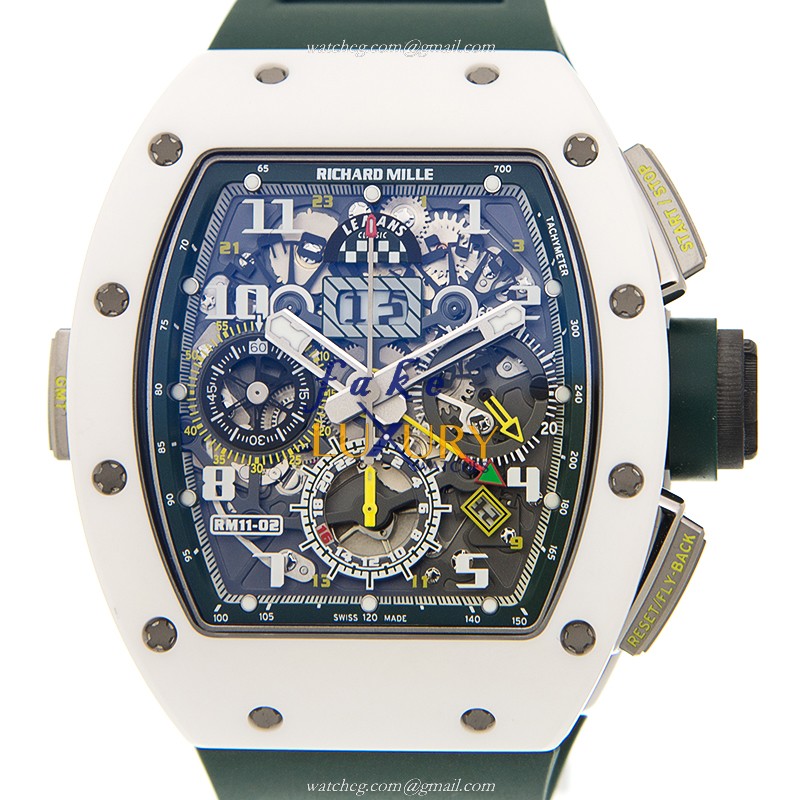 Richard Mille RM11-02 CA-ATZ Automatic Ceramic Black Dial Replica Watch - Luxury Replica Watch