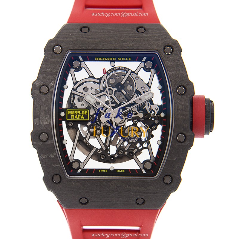 Richard Mille RM35-02 CA Automatic Titanium Red Rubber | 15202ST.OO.1240ST.01 | Automatic - Luxury Replica Watch