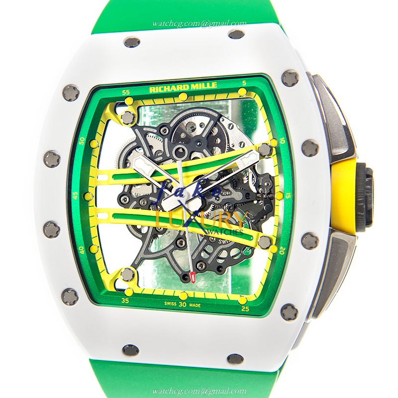Richard Mille RM61-01CAATZ - Replica Watch - Ceramic Case - Automatic - Skull Dial - Rubber Strap - Luxury Replica Watch