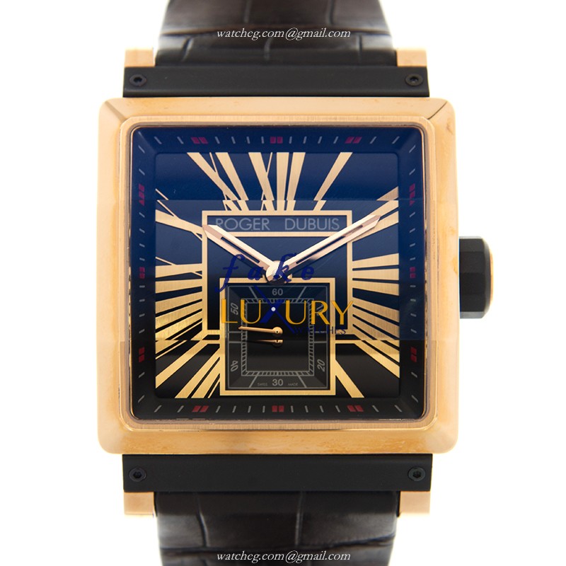 Roger Dubuis DBKS0050 Automatic 18kt Rose Gold Black Dial Alligator | Steel | Replica Watch - Luxury Replica Watch