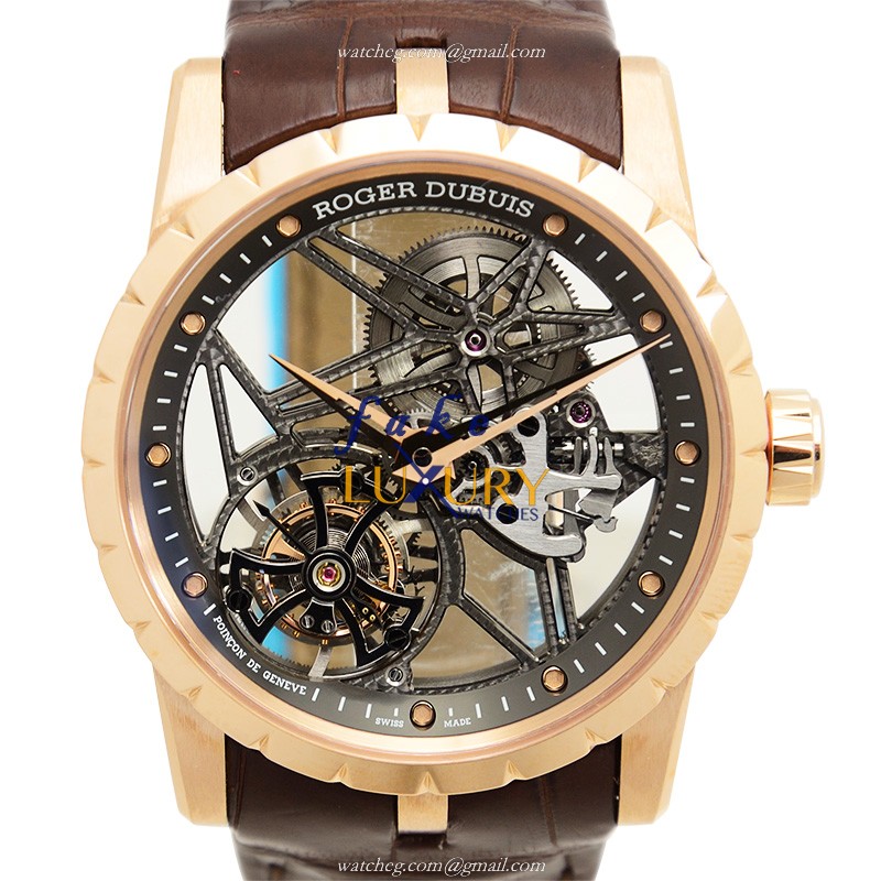 Roger Dubuis Excalibur RDDBEX0392 - Replica Watch - Manual Wind - 18kt Rose Gold - Transparent - Luxury Replica Watch