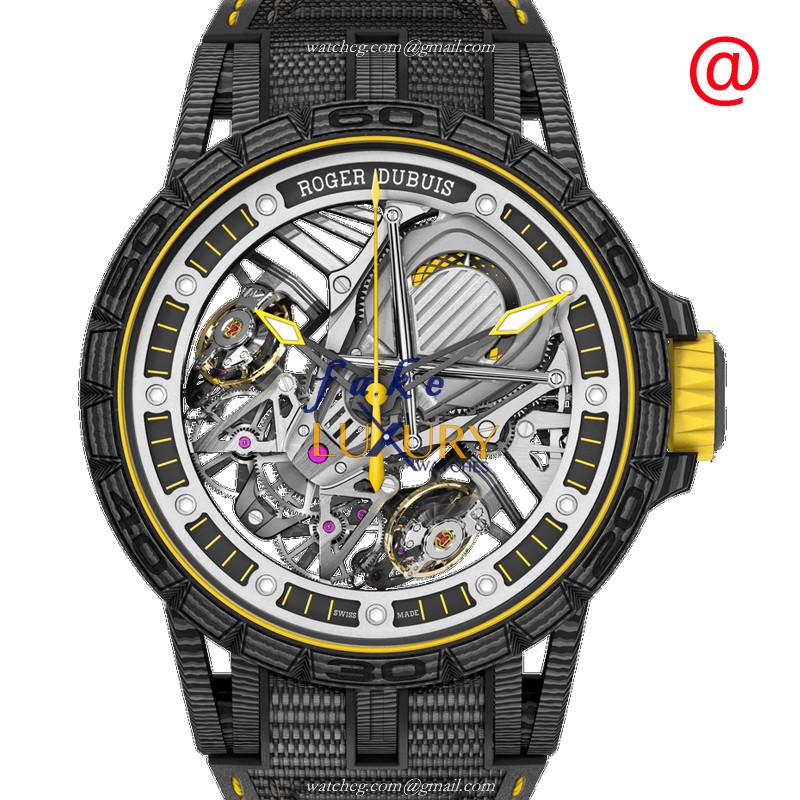 Roger Dubuis RDDBEX0613 Excalibur Spider Replica Watch With Manual Wind Movement Carbon Fiber - Luxury Replica Watch