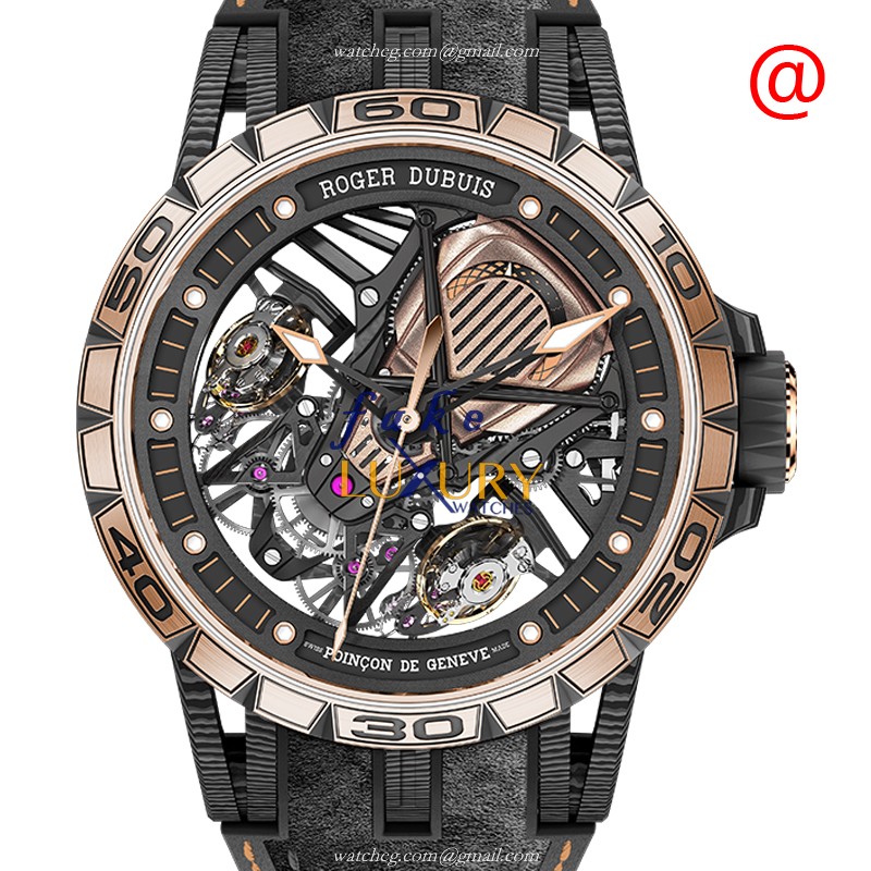 Roger Dubuis RDDBEX0654 Excalibur Spider Replica Watch, 45mm, Manual Wind, Rose Gold Case - Luxury Replica Watch