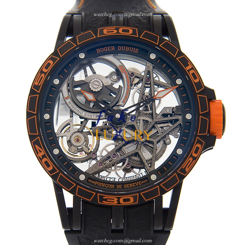 Roger Dubuis Excalibur RDDBEX0704 Automatic Titanium Black Dial Replica Watch - Luxury Replica Watch