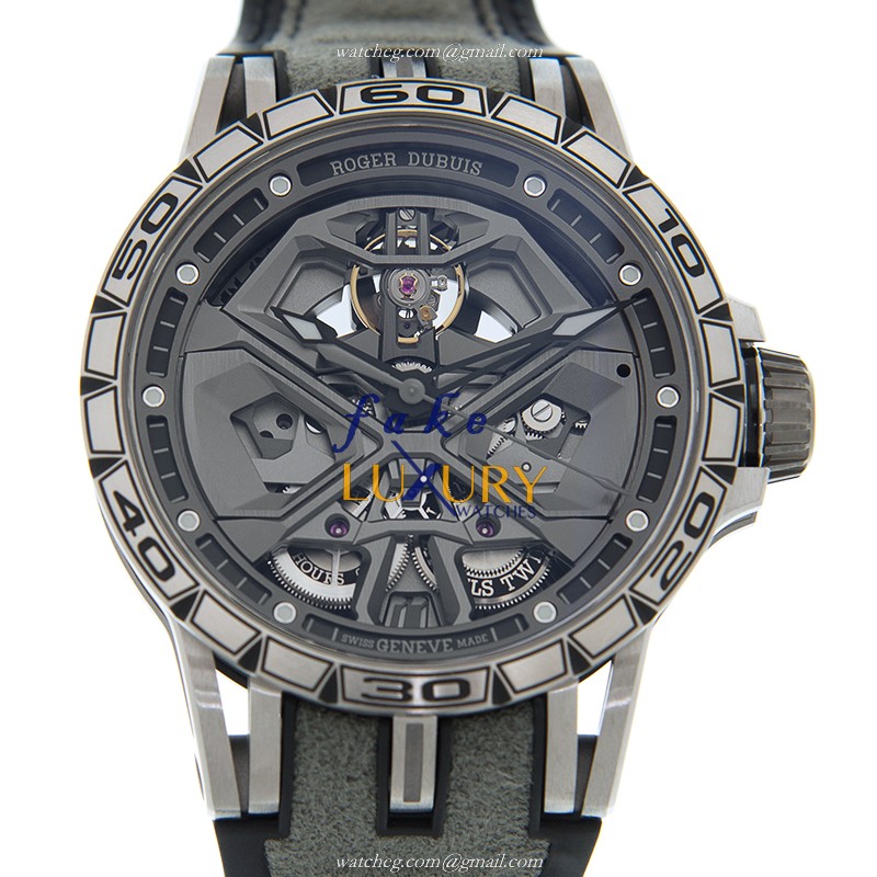 Roger Dubuis RDDBEX0748 Excalibur Spider Replica Watch, Automatic, Titanium Case, Transparent Skull - Luxury Replica Watch