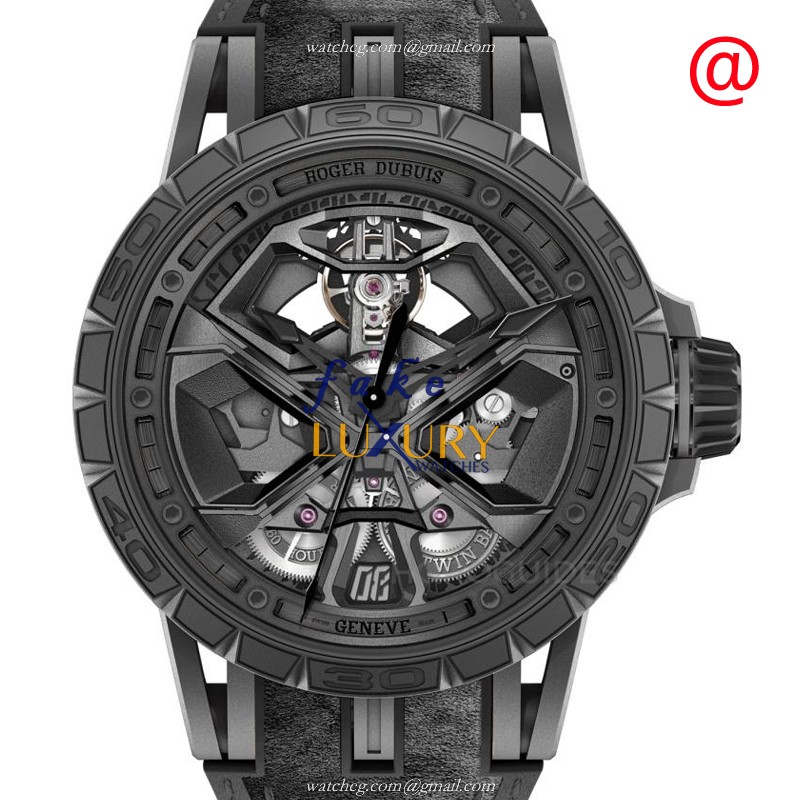 Roger Dubuis RDDBEX0829 Excalibur Spider Replica Watch, Black Dial, Titanium Case, Automatic - Luxury Replica Watch