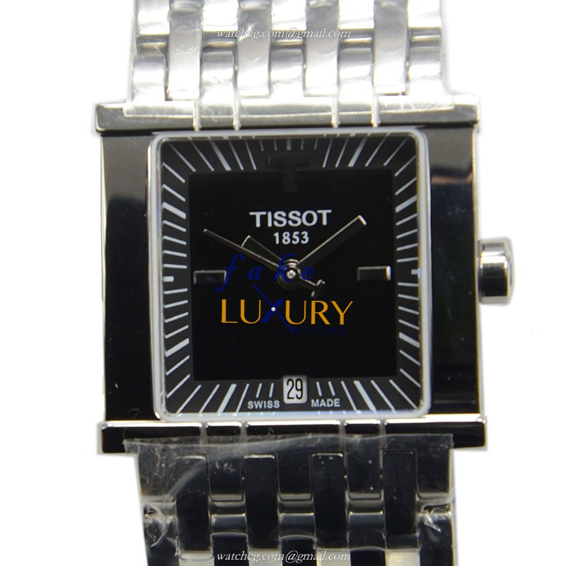 T02.1.181.51 - Tissot T-TREND Quartz Replica Watch Stainless Steel Black Dial Silver Bracelet
