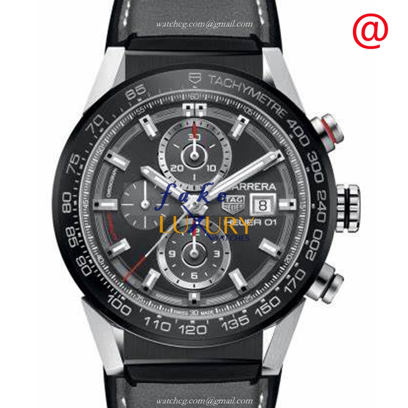 Tag Heuer Carrera CAR201W.FT6095 Automatic Gray Dial Ceramic Steel Replica Watch - Luxury Replica Watch