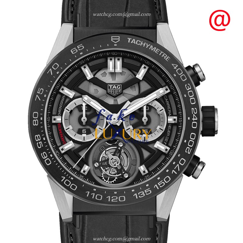 CAR5A8Y.FC6377 - Tag Heuer Carrera Replica Watch - Automatic - Black Dial Titanium - Luxury Replica Watch