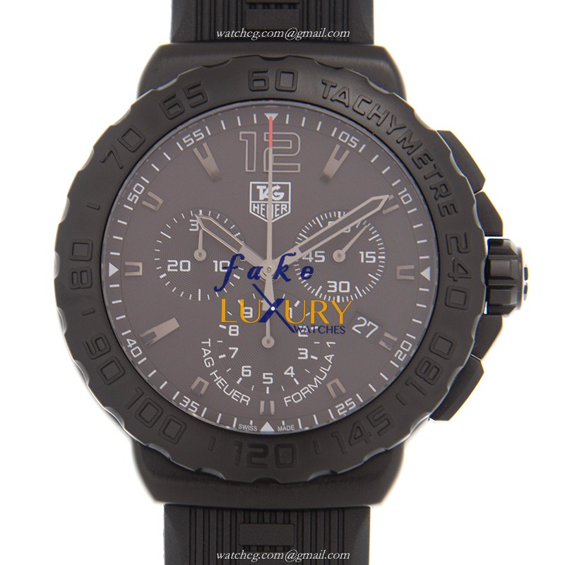 Tag Heuer CAU1114.FT6024 F1 Quartz Replica Watch With Black Dial, Steel Case, Rubber Strap - Luxury Replica Watch