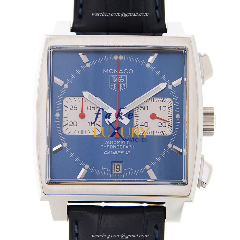 Tag Heuer Monaco CAW2111.FC6183 Automatic Blue Dial Alligator Strap Replica Watch - Luxury Replica Watch