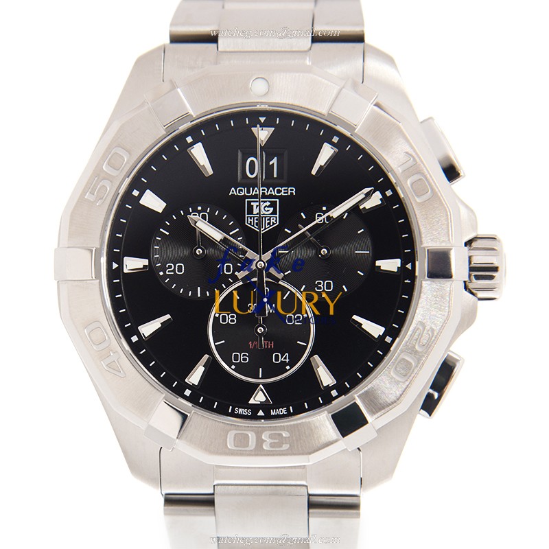 Tag Heuer CAY1110.BA0927 Aquaracer Quartz 43mm Stainless Steel Black Dial Replica Watch - Luxury Replica Watch