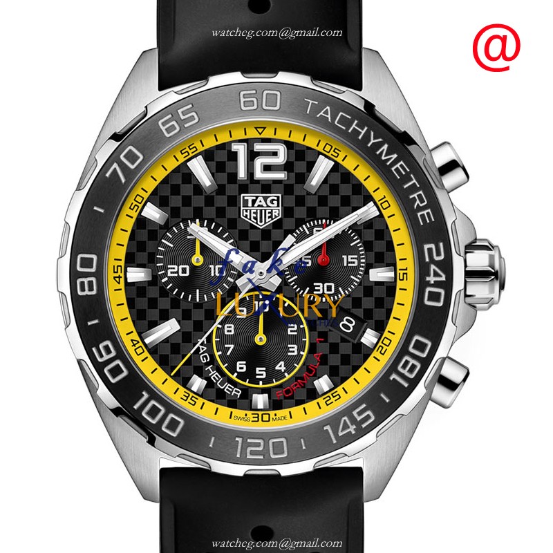 Tag Heuer CAZ101AC.FT8024 F1 Quartz Stainless Steel Black Dial Rubber Strap Replica Watch - Luxury Replica Watch