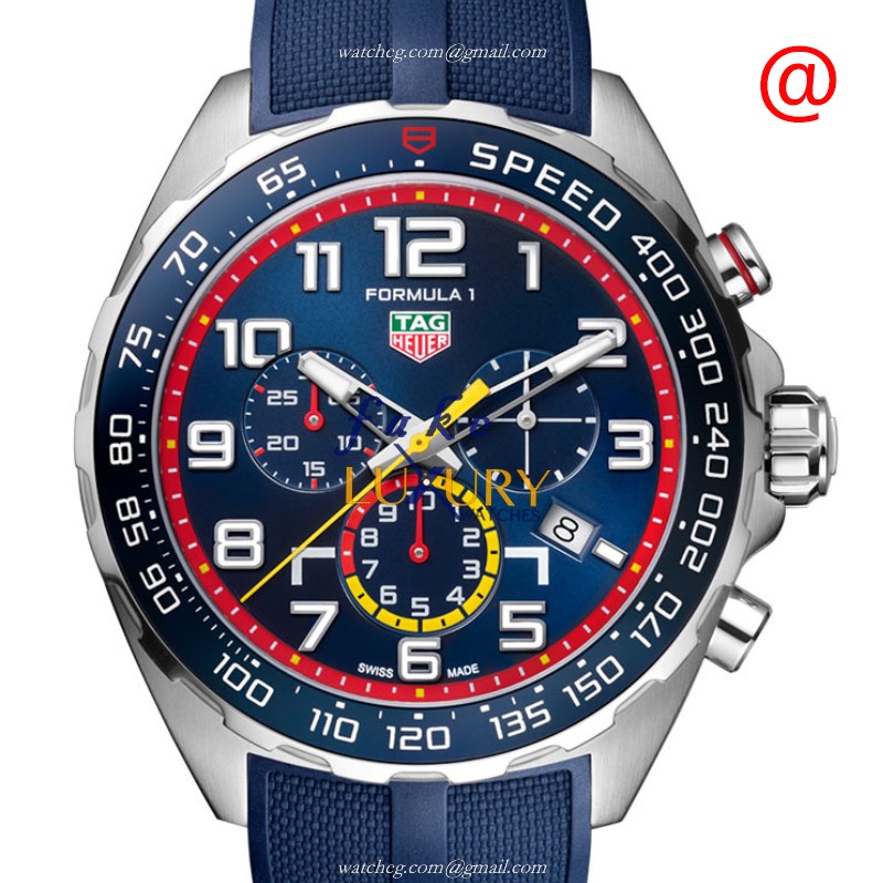 Tag Heuer Formula 1 CAZ101AL.FT8052 Quartz Blue Dial Leather Strap Replica Watch - Luxury Replica Watch