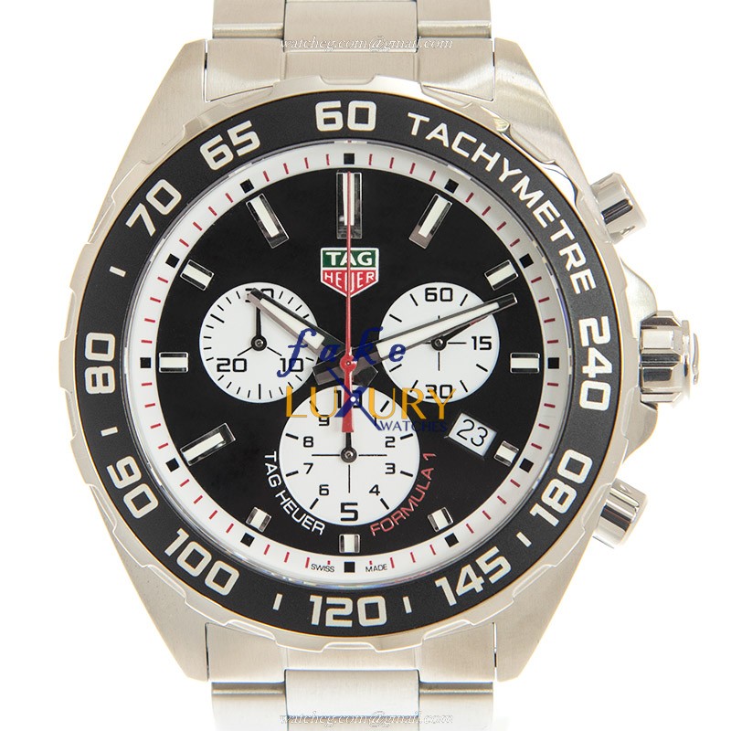 Tag Heuer CAZ101E.BA0842 Formula 1 Quartz Replica Watch - Black Dial Steel Bracelet - Luxury Replica Watch