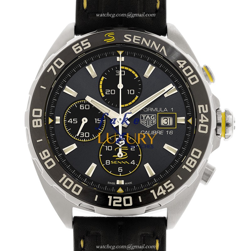 Tag Heuer CAZ201B.FC6487 Formula 1 Replica Watch, Automatic, Gray Dial, Steel Case, Leather Strap - Luxury Replica Watch