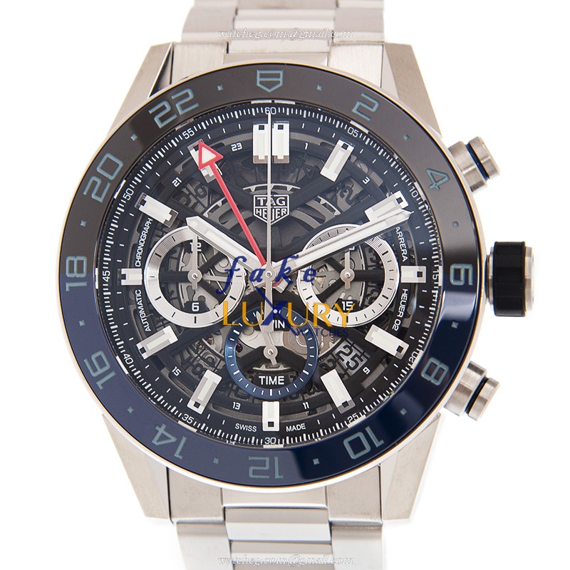 Tag Heuer Carrera CBG2A1Z.BA0658 Replica Watch, Automatic, Black Dial, Steel Bracelet - Luxury Replica Watch