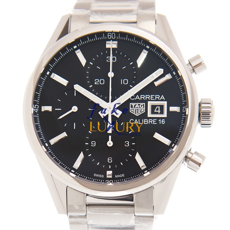 Tag Heuer Carrera CBK2110.BA0715 Replica Watch, Black Dial, Steel Case, Automatic Movement - Luxury Replica Watch