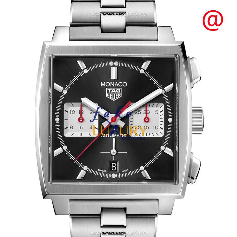 Tag Heuer CBL2113.BA0644 MANACO Replica Watch, Black Dial, Steel Bracelet, Automatic - Luxury Replica Watch