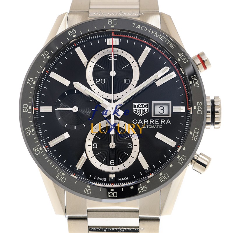 Tag Heuer CBM2110.BA0651 Carrera Replica Watch, Automatic, Black Dial, Steel Case - Luxury Replica Watch