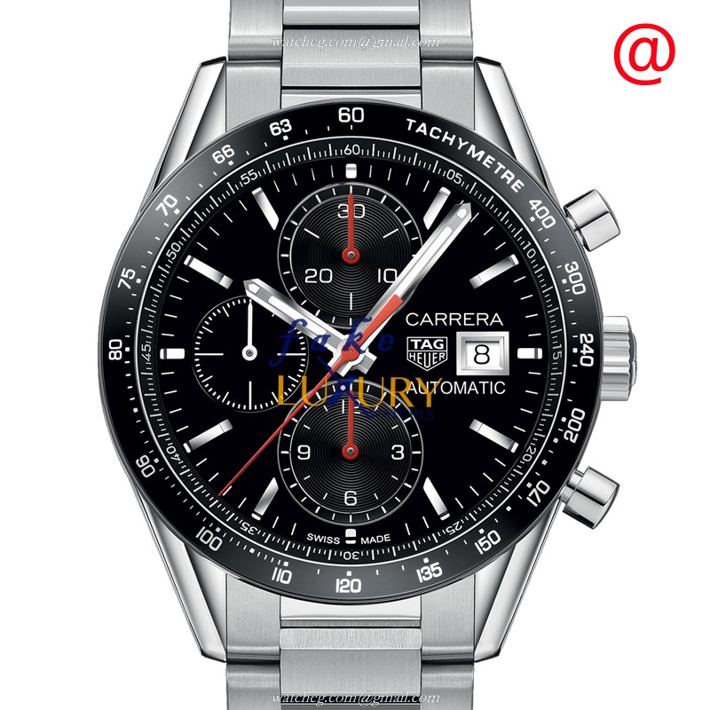 Tag Heuer CV201AK.BA0715 Carrera Replica Watch - Automatic - Steel Case - Black Dial - Luxury Replica Watch