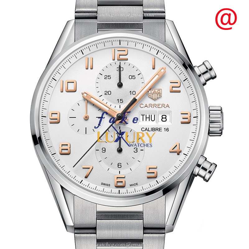 Tag Heuer Carrera CV2A1AC.BA0738 Replica Watch With Automatic Movement, White Dial, Steel Case - Luxury Replica Watch