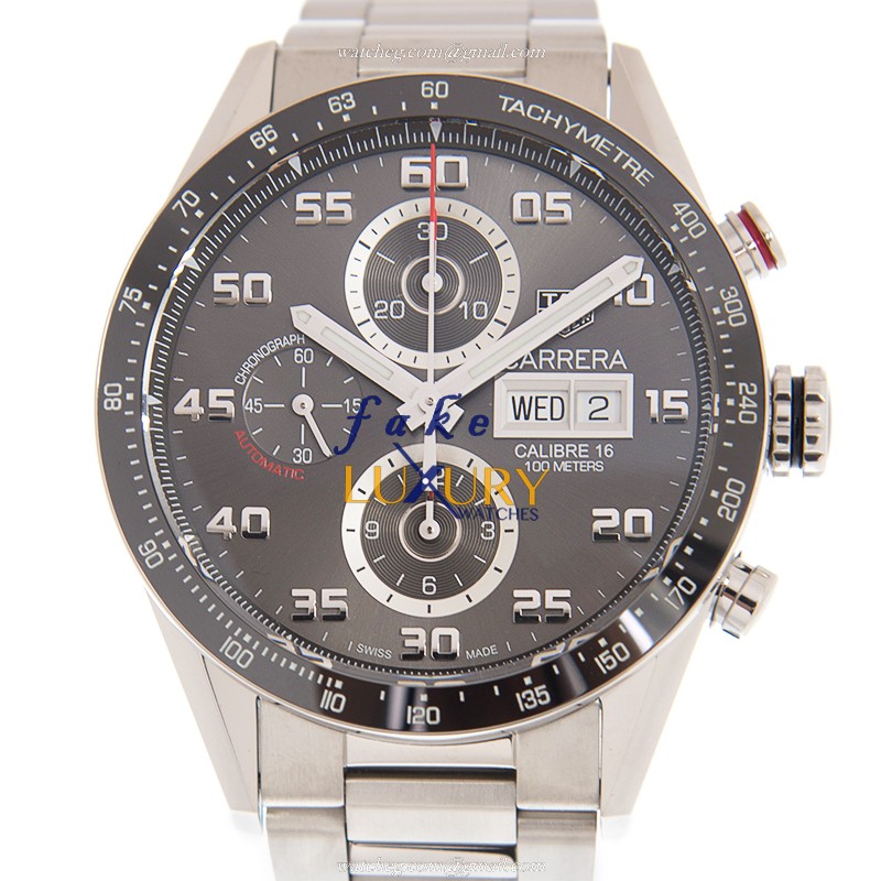 Tag Heuer CV2A1U.BA0738 Carrera Replica Watch, Gray Dial, Ceramic Steel Case, Automatic - Luxury Replica Watch