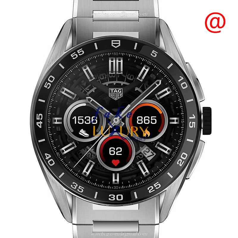 Tag Heuer SBR8A10.BA0616 Replica Smart Watch, Black Dial, Stainless Steel Bracelet - Luxury Replica Watch