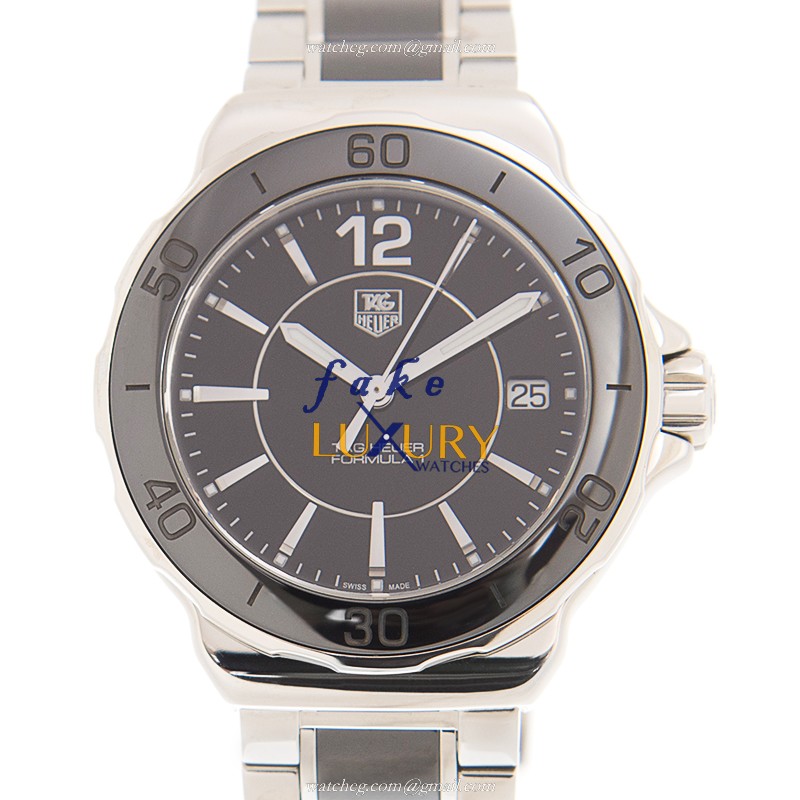 Tag Heuer WAH1210-BA0859 F1 Quartz Black Dial Ceramic Steel Replica Watch - Luxury Replica Watch