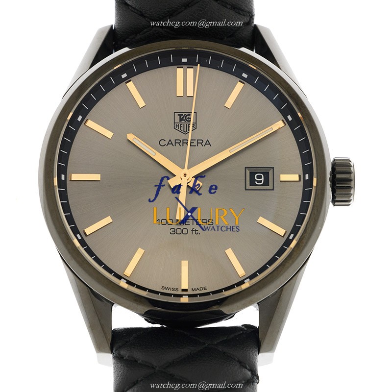 Tag Heuer WAR101A.FC6367 Replica Watch, Quartz, Black Dial, Steel Case, Leather Strap - Luxury Replica Watch