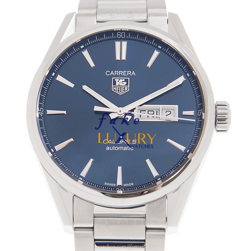 WAR201E.BA0723 - Tag Heuer Carrera Replica Watch - Automatic - Blue Dial - Steel - Luxury Replica Watch
