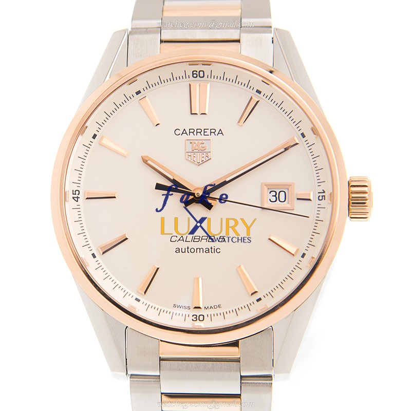 Tag Heuer WAR215D-BD0784 Carrera Replica Watch, 39mm 18kt Rose Gold Steel Automatic - Luxury Replica Watch