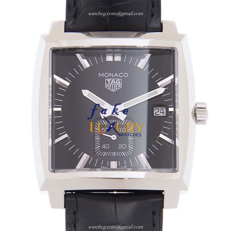 Tag Heuer WAW131A.FC6177 Manaco Quartz Stainless Steel Black Dial Replica Watch - Luxury Replica Watch