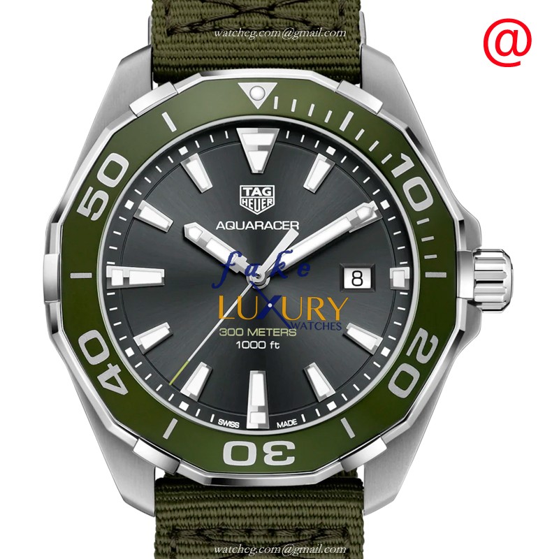 WAY101L.FC8222 - Tag Heuer Aquaracer Replica Watch Quartz Gray Dial Nylon Strap - Luxury Replica Watch
