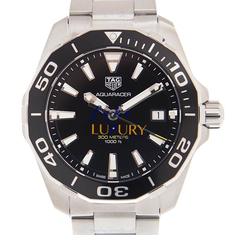 Tag Heuer Aquaracer WAY111A.BA0928 Quartz Stainless Steel Black Dial Replica Watch - Luxury Replica Watch