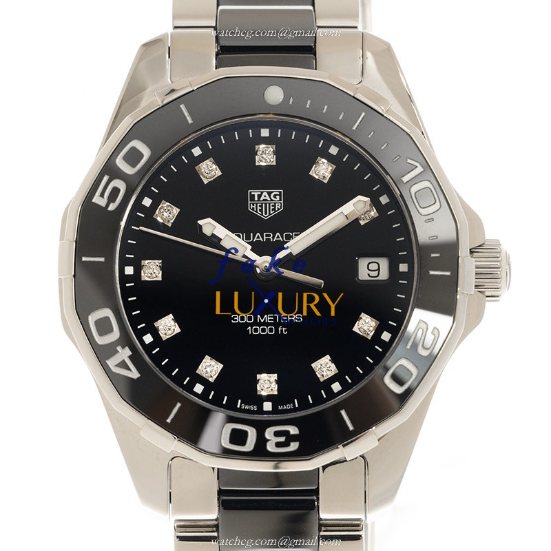 WAY131C.BA0913 - Tag Heuer Aquaracer Replica Watch - Quartz Black Dial Ceramic Steel - Luxury Replica Watch