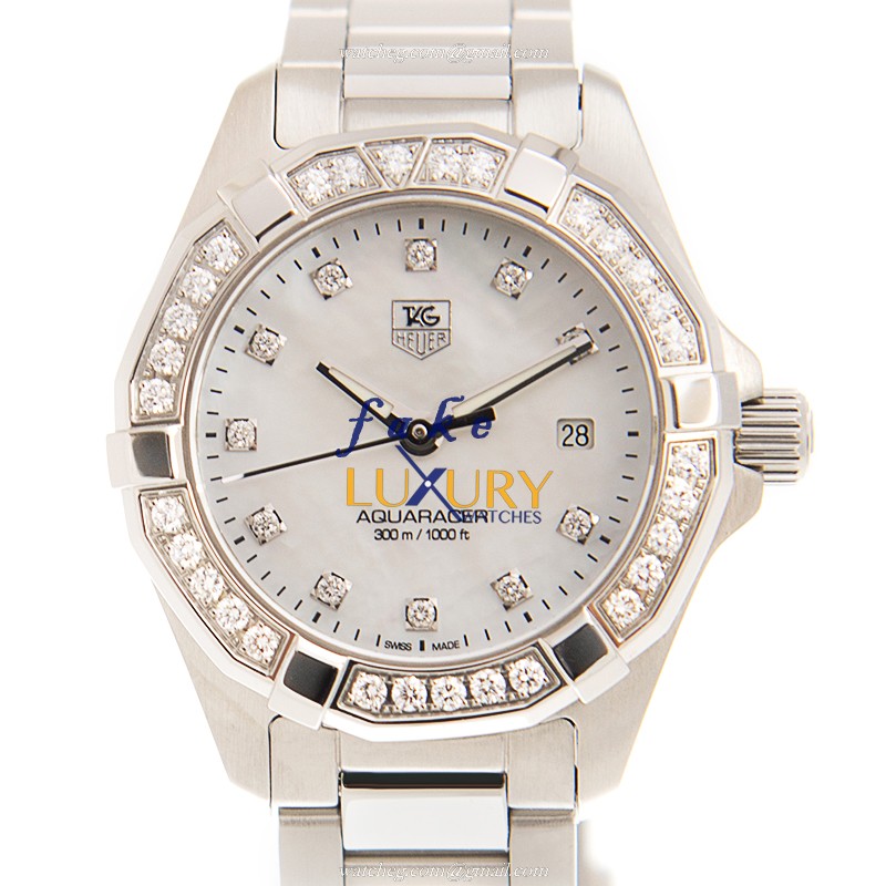 Tag Heuer WAY1414-BA0920 Aquaracer Replica Watch, White Mother of Pearl Dial, Steel Bracelet - Luxury Replica Watch