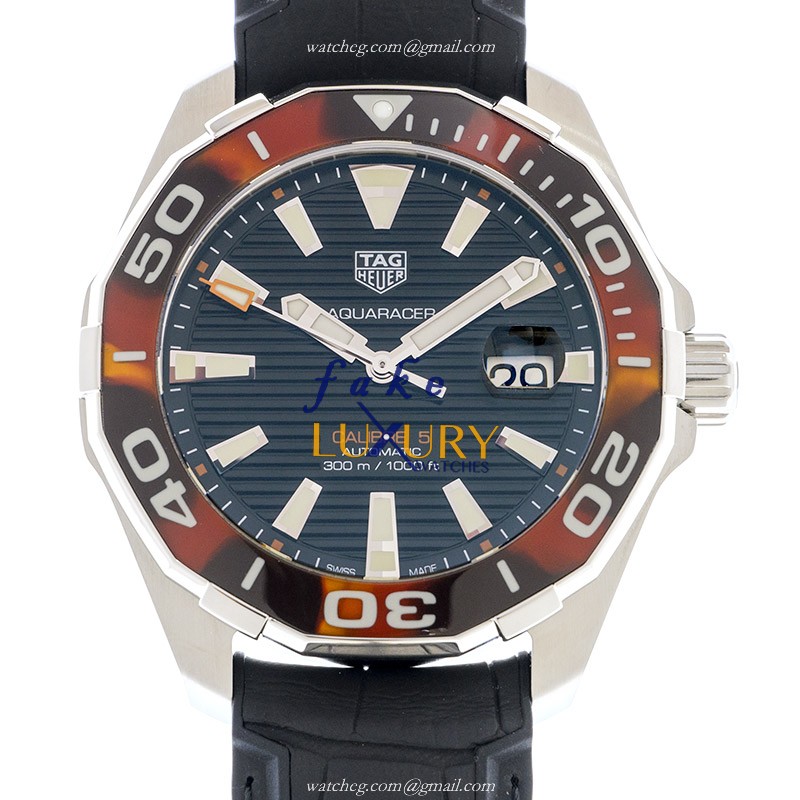 Tag Heuer Aquaracer WAY201N.FT6177 Automatic Black Dial Rubber Strap Replica Watch - Luxury Replica Watch