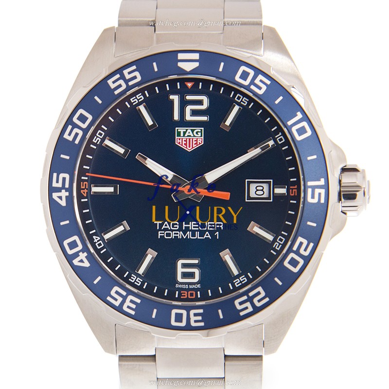 Tag Heuer WAZ1010.BA0842 Formula 1 Quartz Blue Dial Stainless Steel Replica Watch - Luxury Replica Watch