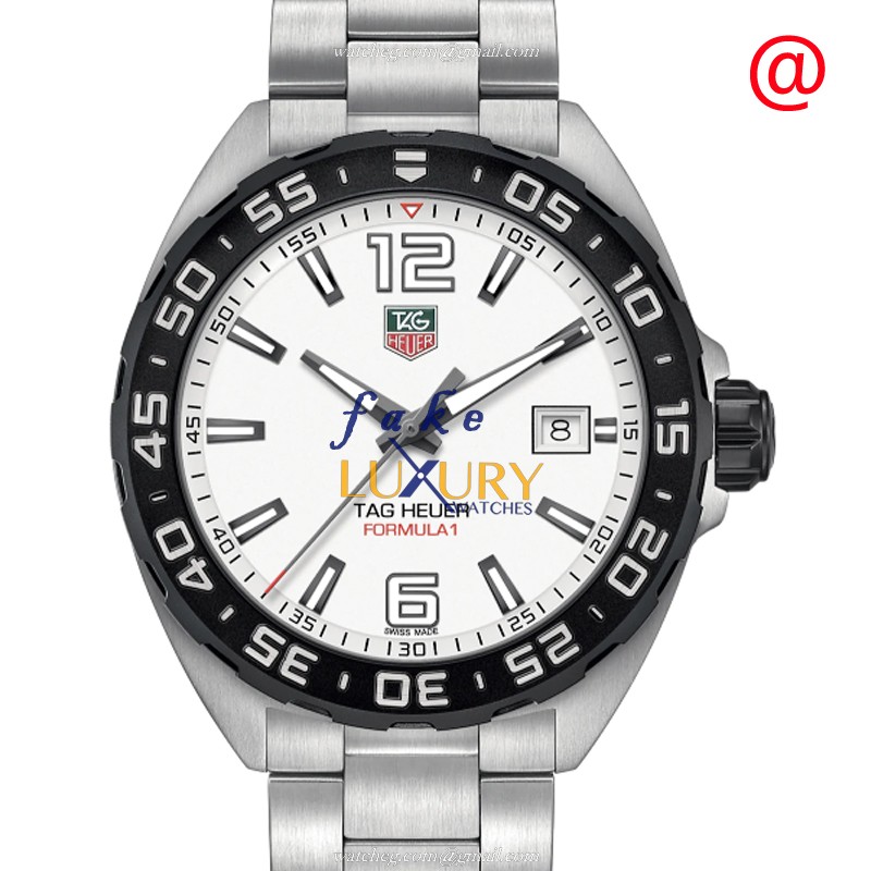 Tag Heuer Formula 1 WAZ1111-BA0875 Quartz White Dial Steel Replica Watch - Luxury Replica Watch