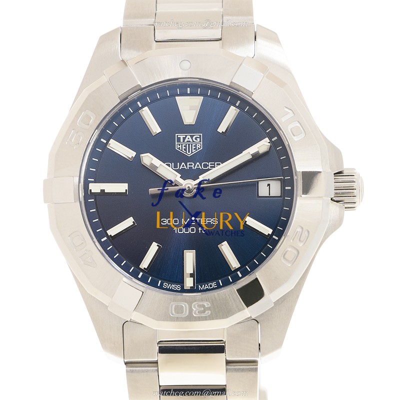 Tag Heuer WBD1312.BA0740 Replica Aquaracer Watch, Blue Dial, Quartz Movement, Steel Bracelet - Luxury Replica Watch