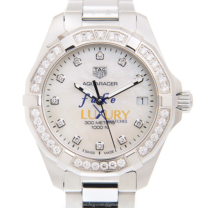 Tag Heuer Aquaracer WBD1315-BA0740 Quartz White Dial Stainless Steel Replica Watch - Luxury Replica Watch