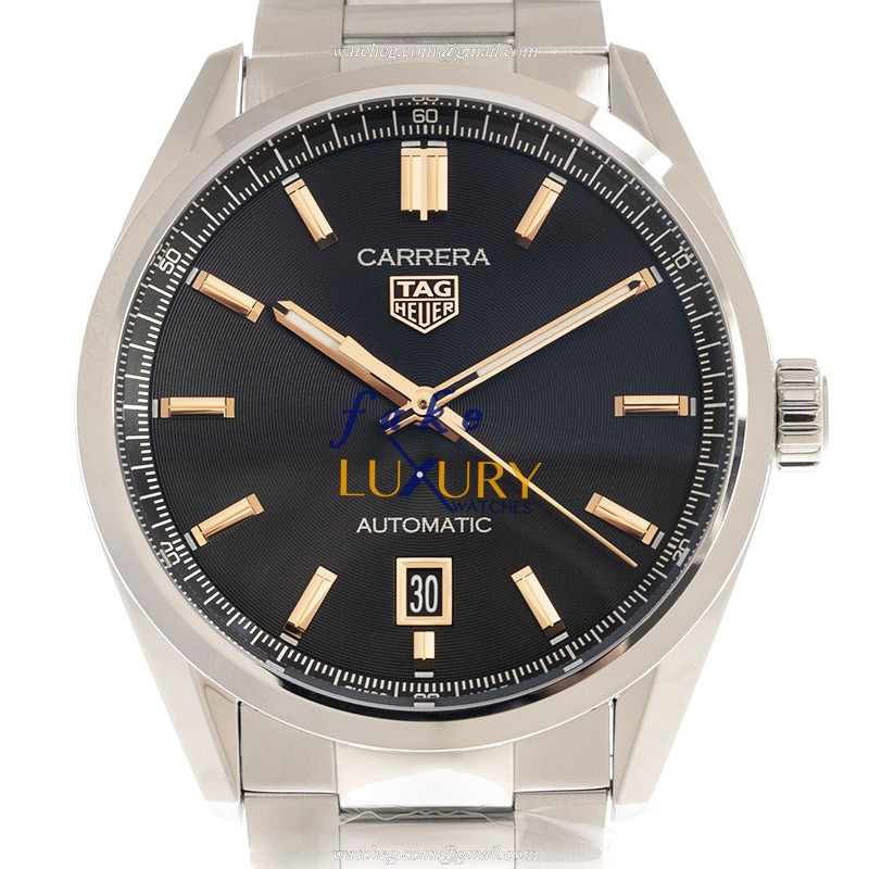 Tag Heuer WBN2113.BA0639 Carrera Replica Watch, Black Dial, Steel Bracelet, Automatic - Luxury Replica Watch