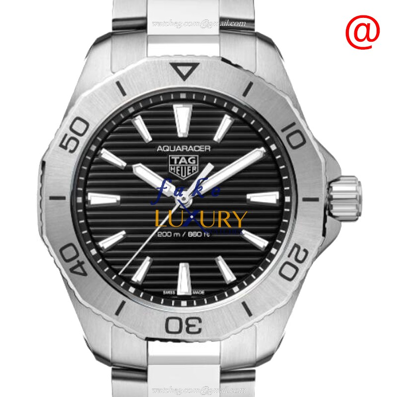 Tag Heuer WBP1110.BA0627 - Replica Watch - Quartz - 40mm - Black Dial - Silver Steel Bracelet - Luxury Replica Watch